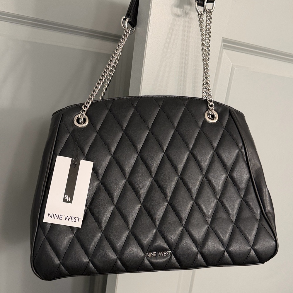 Nine West Quilted Black Shoulder Bag